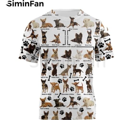 Mens 3D Print Casual T-Shirts Dog Chihuahua Dachshud Unisex Harajuku Shirts Summer Tees Hip-Hop Women Tops Plus Size Quick Dry 1
