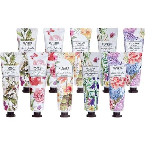 10x 1oz Flower Natural Nourishing Hydrating Hand Cream Gift Set For Rough Hands