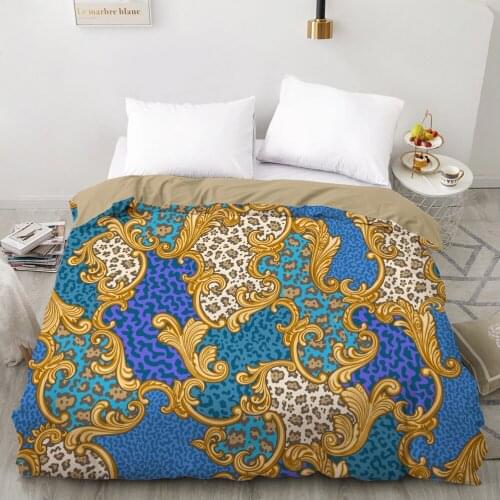 3D Duvet cover Quilt/Blanket/Comfortable Case Luxury Bedding 135 140x200 150x200 200x220 for Home Palace style geometry blue