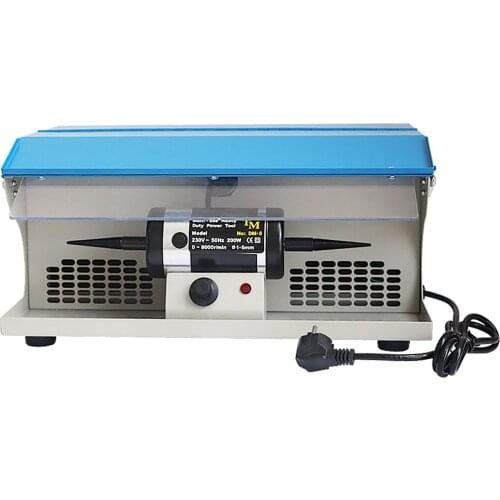 110V/220V DM-5 Dust-Absorbing Polishing Machine With Dust Collector Desktop Double-Headed Cloth Wheel With Lamp Speed Control