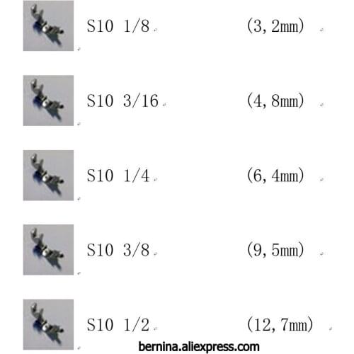 Industrial Sewing Machine Compensating Foot S10/S10C/S10L/S10R 1/8 3/16 3/8 1/2 1/4 FOR juki siruba jcak brother pfaff typical