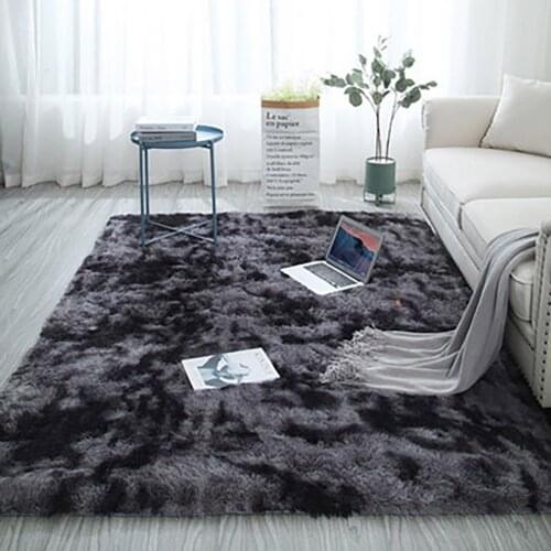 Fluffy Shaggy Rug Mat Rectangle Parlor Big Area Rug Plush Carpet Solid Color Play Mat 160x230cm