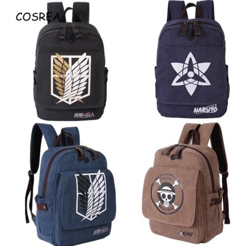 School Backpack Attack on Titan School Bag Female Men Bagpack Plecak Canvas Laptop Back Pack Attack of Titans Backpack