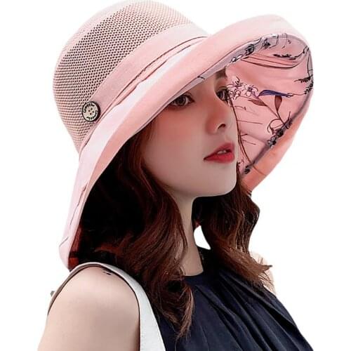 Fashion Lady Sun Hat Wide Brim UV Protection Skin Friendly Summer Women Sunscreen Bucket Hats casquette femme кепка женская 2021