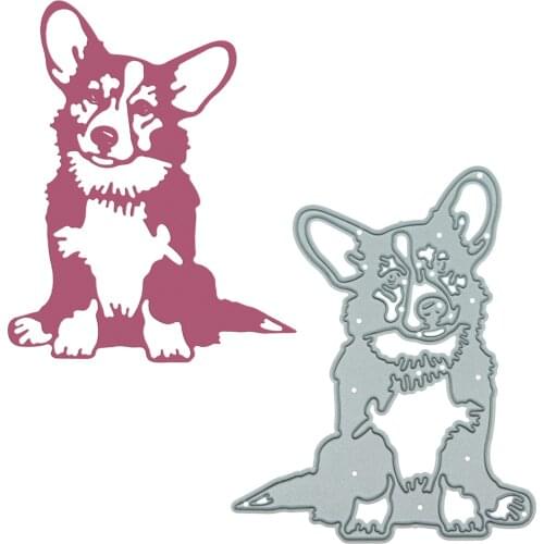 Puppy Corgi Dog Pattern Metal Cutting Die For Scrapbooking Handcraft Photo Album Decorating Paper Craft Punch Stencils