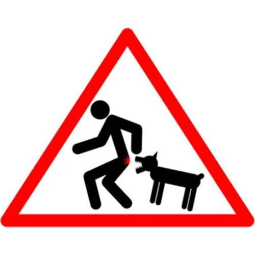 Creative Beware of Evil Dogs Color Car Stickers PVC Personality Body Windows Fashion and Exquisite Decals Waterproof Decoration