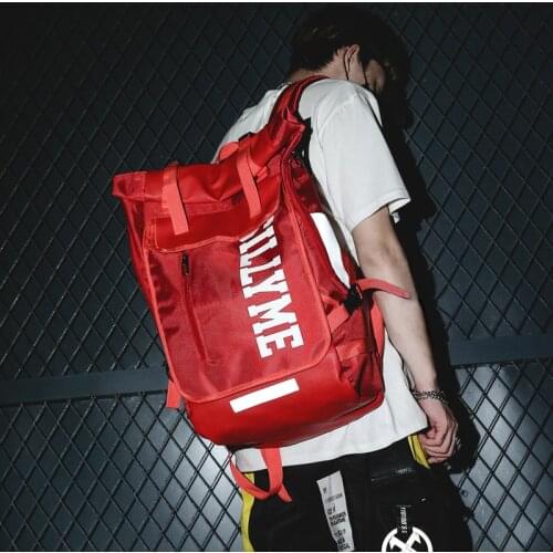 Street Fashion Trend red Women Backpack super fire Men backpack brand male large capacity 15.6 middle school student bag Teens
