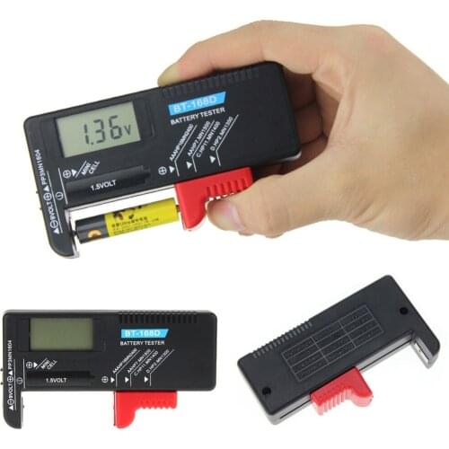 Universal BT168 Digital Battery Tester Volt Checker for AA AAA 9V Button Multiple Size Battery Tester Voltage Meter Tools#290027