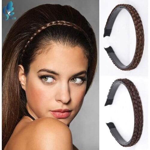 WTB Toothed Non-slip Headbands Girls Braid Hair Accessories Fashion Women Twist Hairbands Adjustable Head Headwear