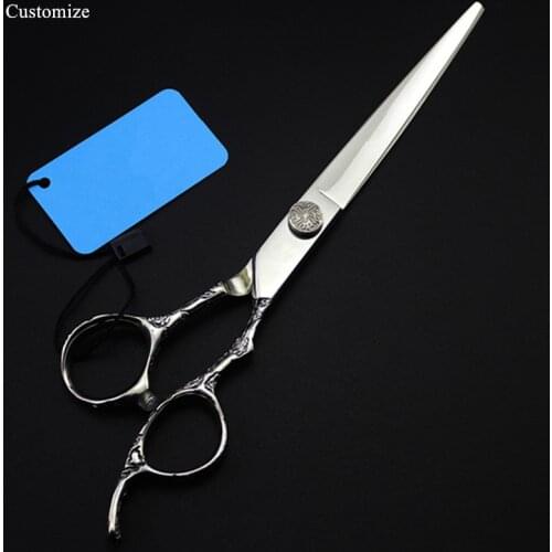Customize logo japan 7 '' plum Pet dog grooming hair scissors cutting barber pet grooming thinning shears hairdressing scissors