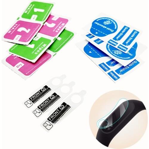 Screen Protectors 3pcs for Xiaomi Mi Band 2 Free Shipping HD Ultra Thin Anti-scratch Wristband Screen Protective Film