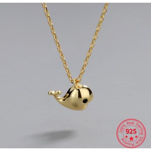 925 Sterling Silver Whale Pendant Fashion Jewelry Large Zircon Necklace Pendants Set Chain Fashion Accessories Jewel Women