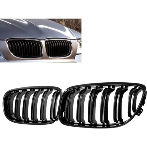 1 Pair Car Front Grille Gloss Black Inlet Grille for BMW E90 LCI 3-Series Sedan/Wagon 2009 - 2011