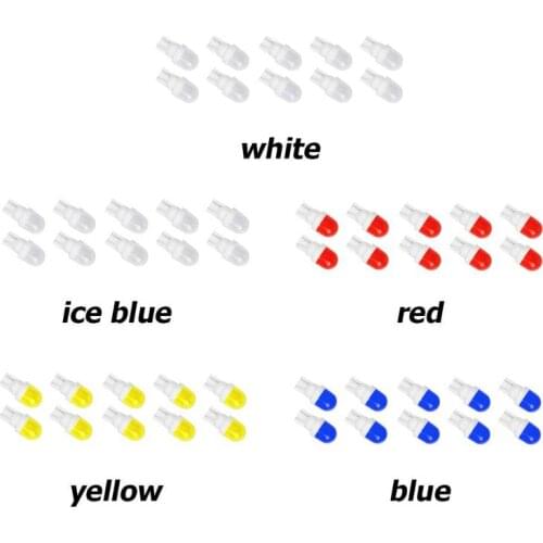 10pcs T10 2SMD Canbus Car LED Lamp Bulbs IC Constant Current and Voltage Control White/Navy Blue/Red/Yellow/Blue Light