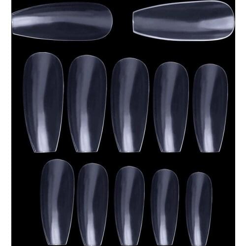 10pack/lot Professional Ballerina Fake Nails Long Full Cover Ballerina Coffin Nail Tips Artificial False Nail Art Tips