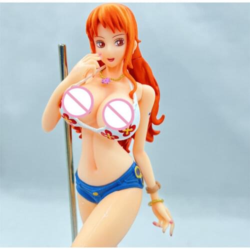 23cm Anime One piece nami BB swimsuit Song and dance Pole dance PVC Action Figure Sexy Girl New Collection figures toy Gifts