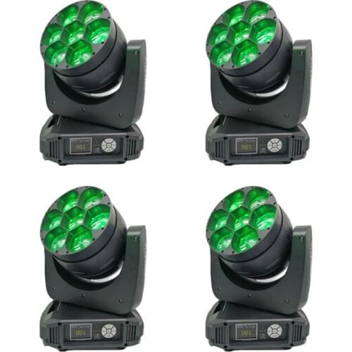 4pcs/lot High Power Wash Lyre Bee Eye Light 7x40w RGBW 4 In1 Zoom Wash Moving Head Stage Light