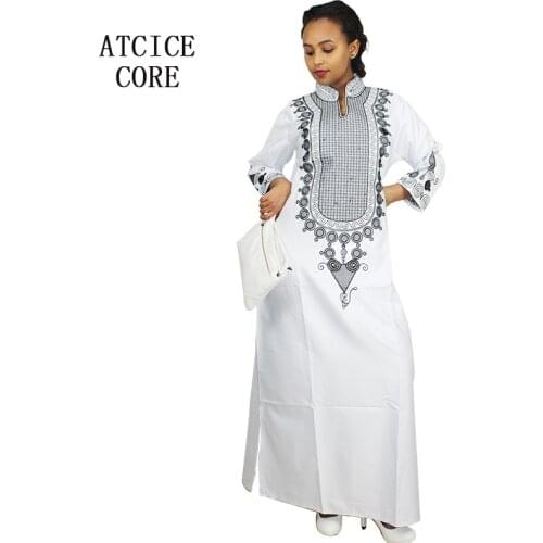 African dresses for women Dashiki Dresses bazin riche traditional african clothing Long Sleeve For ladies without scarf LA067