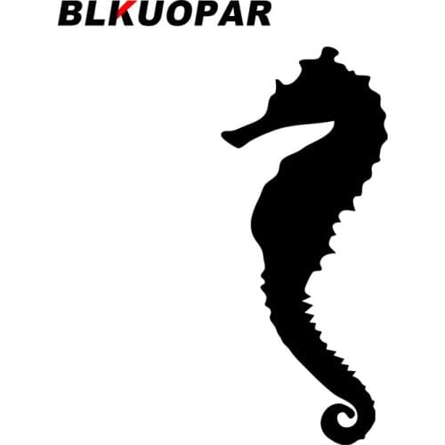 BLKUOPAR Sea Horse Silhouette Car Stickers Die Cut Waterproof Decals Vinyl Fashionable Laptop Surfboard Decoration Car Styling