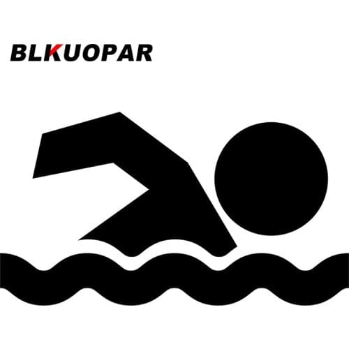 BLKUOPAR for Swimming Silhouette Car Stickers Sunscreen Vinyl Decals Scratch-Proof Graffiti Surfboard Skateboard Decor
