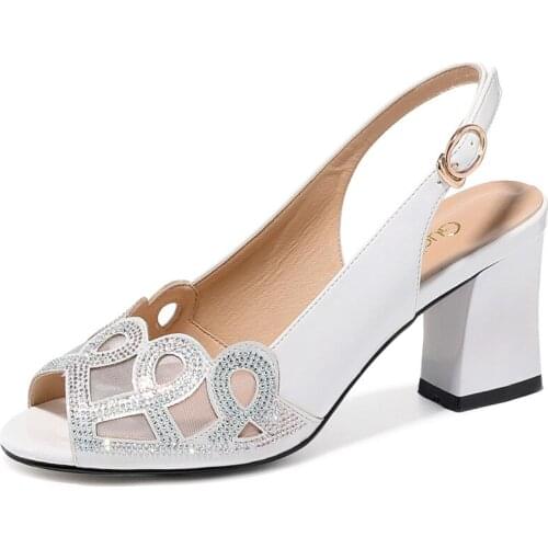 Round Toe Thick Heel Sandals, One-Line Buckle With Fish Mouth WomenS Shoes, Waterproof Platform WomenS Shoes