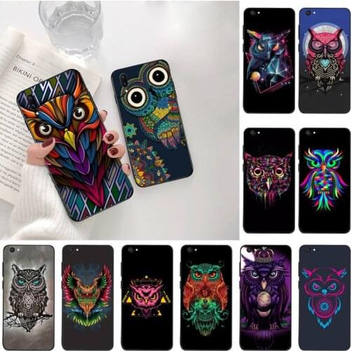 Cool cartoon owl pattern Bling Cute Phone Case For Vivo Y91c Y17 Y51 Y67 Y55 Y93 Y81S Y19 V17 vivos5