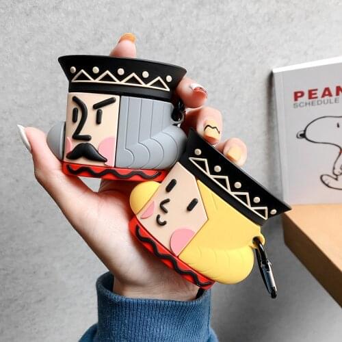 For Apple Airpods Pro 3D Cute Playing Card Poker King Queen Wireless Earphone Headphone Protector Cover for AirPods 1 2 3