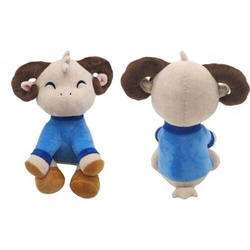 Cute Jschlatt Plush Toy Cartoon Anime Stuffed Sheep Goat Dolls Soft Pillow Baby Sleep Comfort Toy Room Decor Gift for Girls