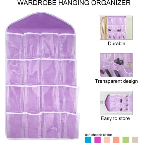 16 Grids Multifunctional Large Capacity Wardrobe Hanging Organizer Practical Underwear Bras Socks Ties Storage Clothing Hanger