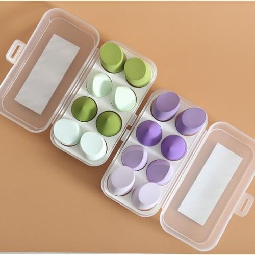 1/3/4/8pcs/set Soft Beauty Blender With Box New Colorful Makeup Egg Puff Set Clean Cosmestic Sponge Egg Tool Wet and Dry Use