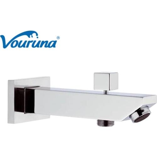 Wholesale and Retail Luxurious Solid Brass Construction Chrome Finished Wall Mounted Bathroom Shower Mixer Tub Spout