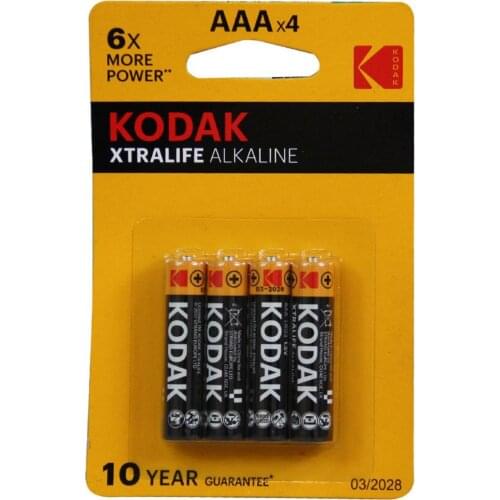 Pilas Kodak bateria original Alcalina Tipo AAA LR03 en blister 4X Unidades
