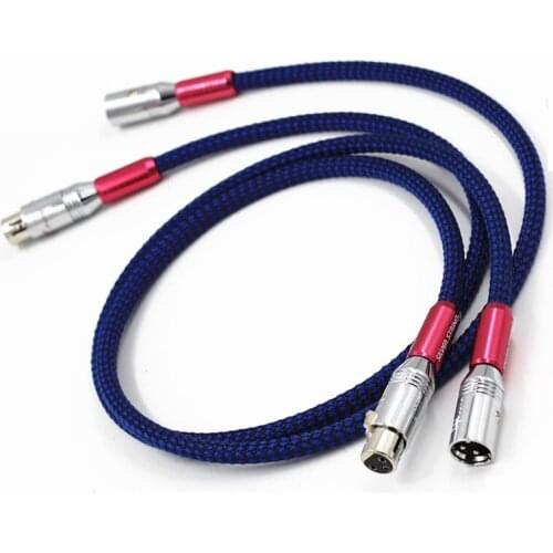 Pair hi-end XLR cable G5 SQ-88B OCC silver plated audio interconnect cable RCA cable with WBT-0150 RCA jack