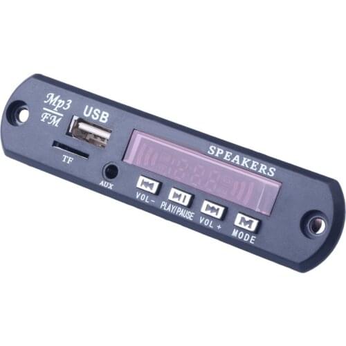 Bluetooth-compatible 5.0 MP3 WMA APE Decoder Board 5V 12V Wireless Audio Module Color Screen USB TF FM Radio For Car accessories