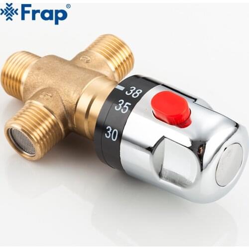 Frap Brass Thermostatic Mixing Valve Bathroom Shower Faucet Temperature Mixer Control Thermostatic Valve Home Improvement Y38058