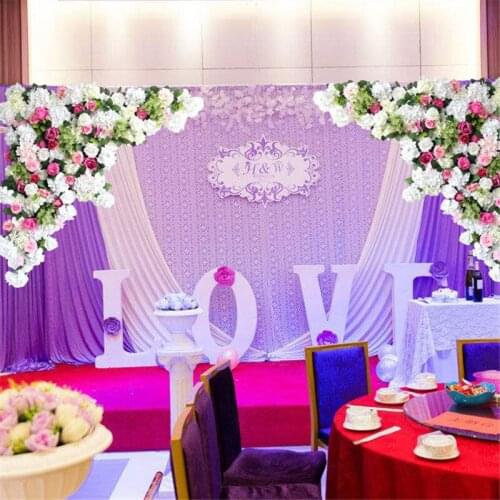 Wedding Artificial flower arch door flower row Garland Fake wedding christmas plant wall background decoration silk fake flower