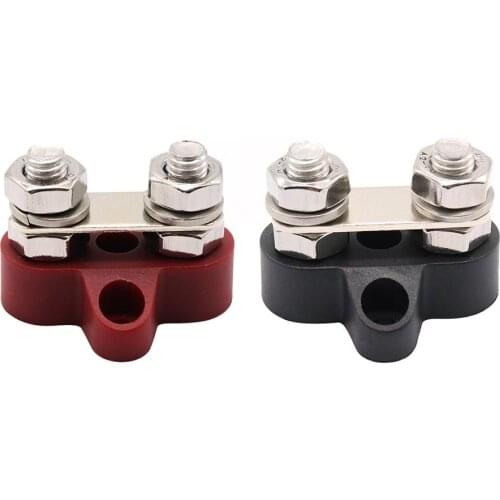 Heavy Duty M8+M8 Positive Power Distribution Car Bus Bar Power Cable Terminal Blocks Studs Accessories For Truck RV Yacht