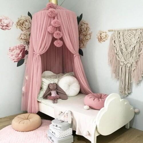 Princess Girls Room Home Decoration Carf New Nordic Style Palace Type Mosquito Net Decoration Ball Childrens Room Decoration