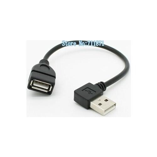 90 degree Bend left Male Female USB Line USB Extension cord Male to Female USB2.0 Cable USB onnect network card U disk