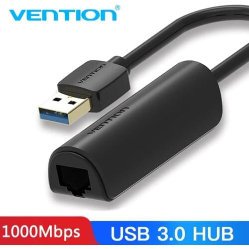 Vention USB 3.0 Hub High Speed USB3.0 to RJ45 Ethernet Adapter USB Splitter 1000Mbps Network Card for Macbook Laptop PC Tablet