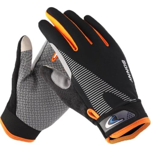 Adult Men And Women Lce Silk Full Finger Outdoor Cycling Fitness Non-Slip Touch Screen Golf Bike Sunscreen Gloves