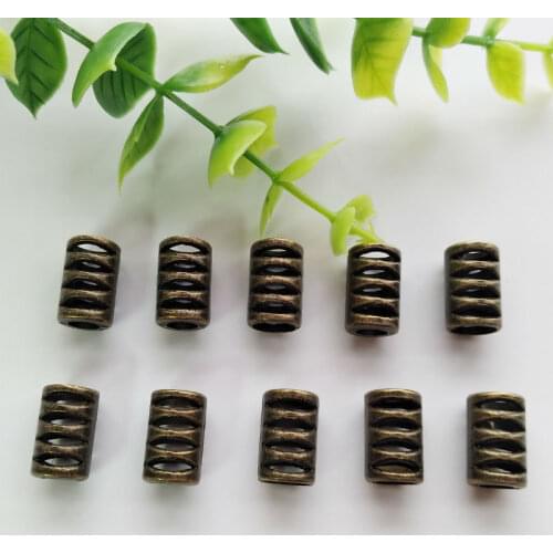 10pcs Antique Bronze Cord End Suspension Clasp Alloy Metal String Cord Locks For Clothes Craft DIY Decoration