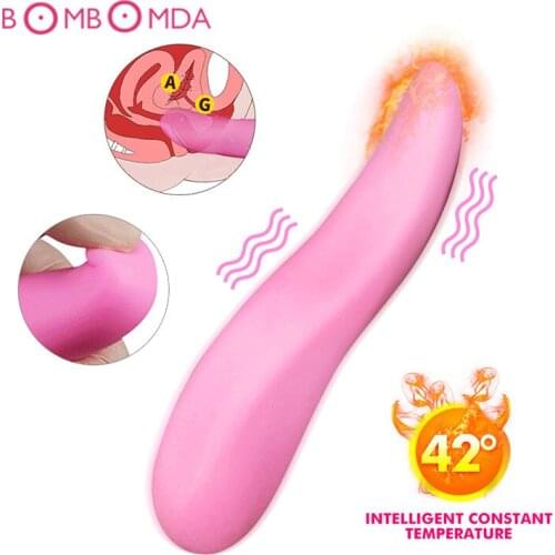 Sex Licking Tongue Vibrating Sex Toy For Women Clitoris Nipple Stimulation Heating Vibrator 7 Frequency Heating 48 Waterproof