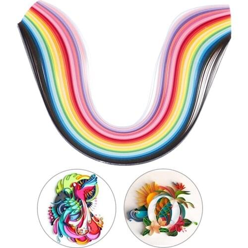 1PC 260 Stripes Quilling Paper 5mm Width Mixed Color For Diy Hand Craft 26 Colors