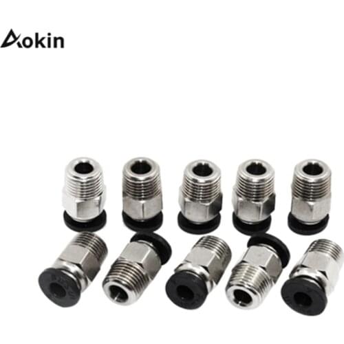 10pcs ED3 V6 Pneumatic Connector PC4-01 1.75mm 3mm PTFE Tube Coupler For J-head Fittings Reprap Hotend Fits 3D Printer Parts