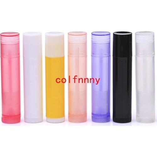 1000pcs/lot Fast Shippng Empty lipstick tube white clear black lip balm tube 5g lip stick tube