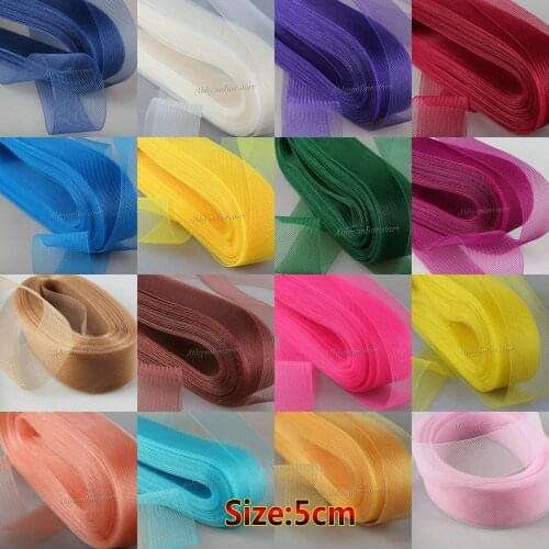 2" 5cm Heavy (Stiff) Polyester Hair Hores Mesh Braid Ribbon Trimming For Petticoat Lining And Dress-making 100yard/lot