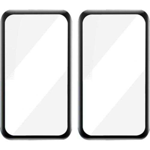 2Pcs Protective Film 3D Curved Full Edge Hot Bending HD Glass Bracelet Screen Film for Huawei Smart Bracelet 6 Watch Glass Cover