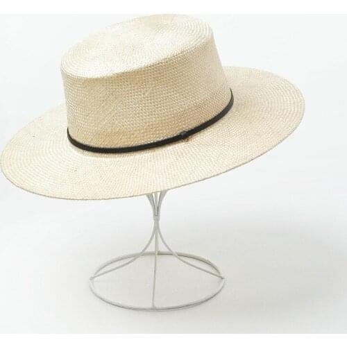 202006-HH7271 summer lithe handmade Natural sisal Hollow weave leisure fedoras cap men women panama outdoor hat