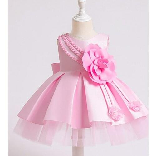 2021 Newborn Baby Girls Christmas Clothes Childrens Clothing Toddler Kids Ceremony Gown Flower Girls 1st Birthday Baptism Dress